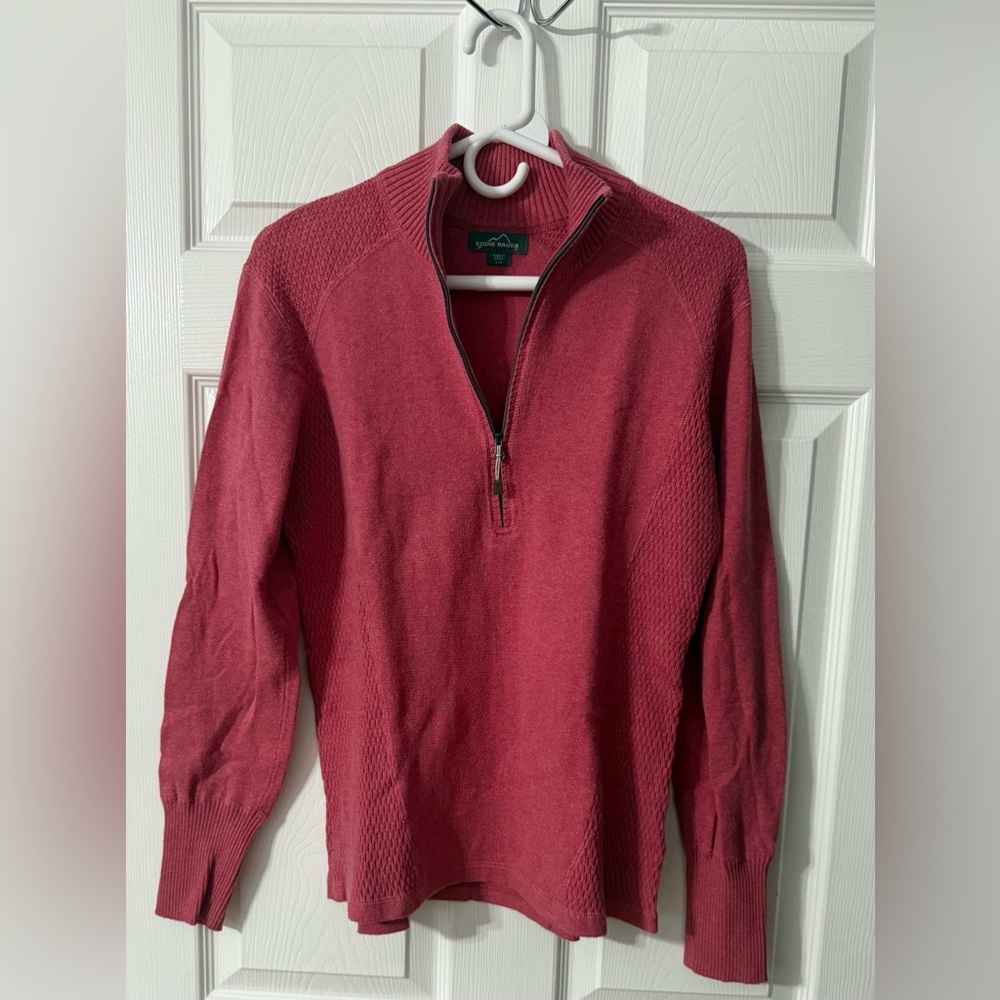 Eddie Bauer Zip Up Sweater Knit Casual